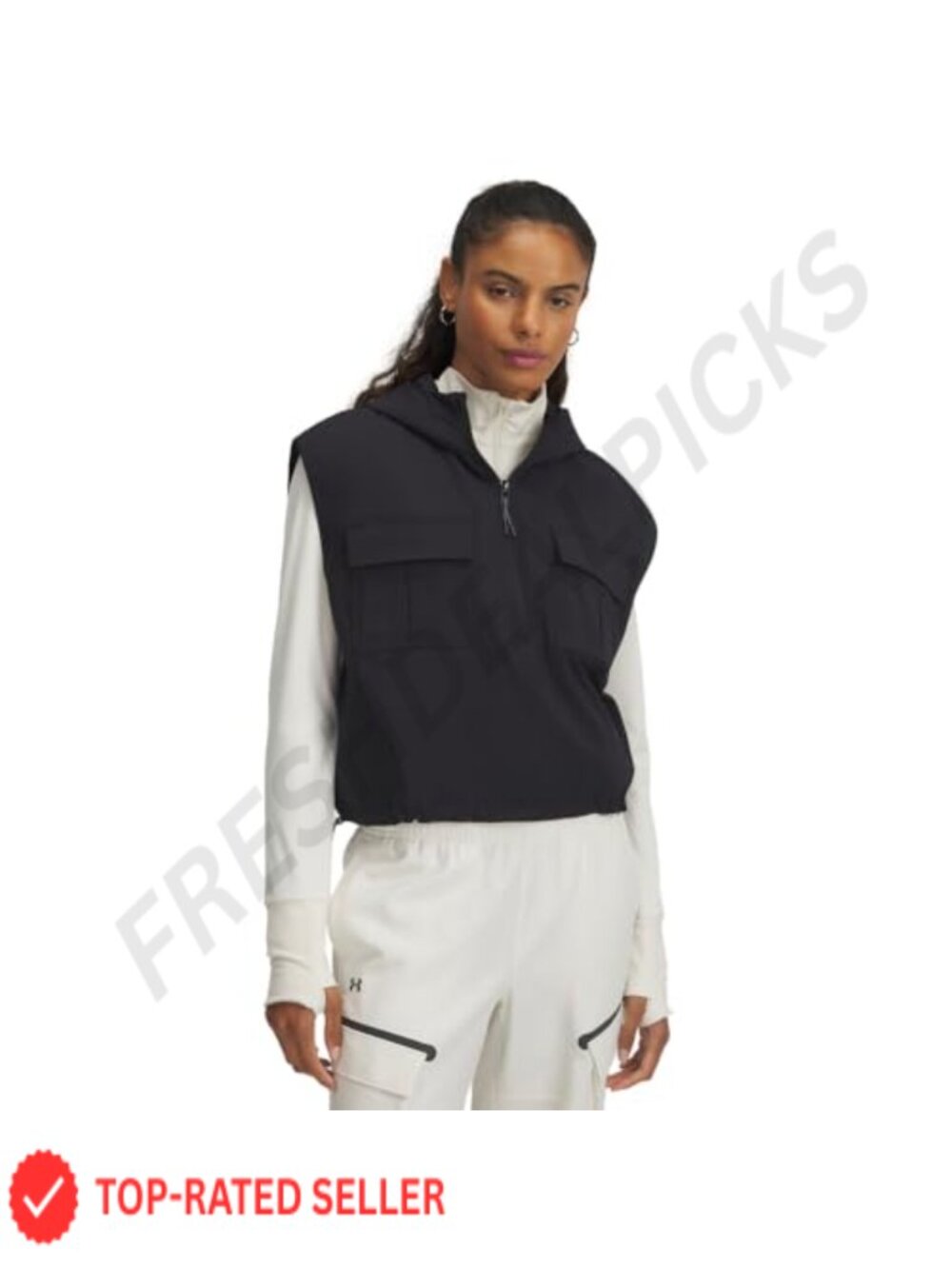 Unstoppable Utility Sleeveless Hoodie Pullover Regular Fit Solid